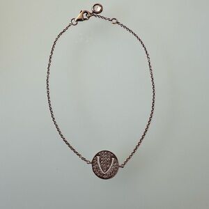 Disney Aulani Crislu Sterling 18k Rose Gold Chain Bracelet